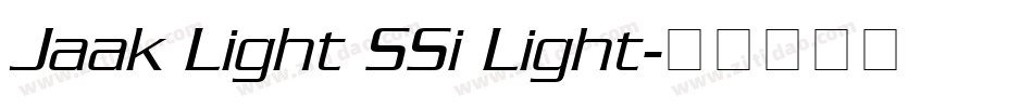Jaak Light SSi Light字体转换